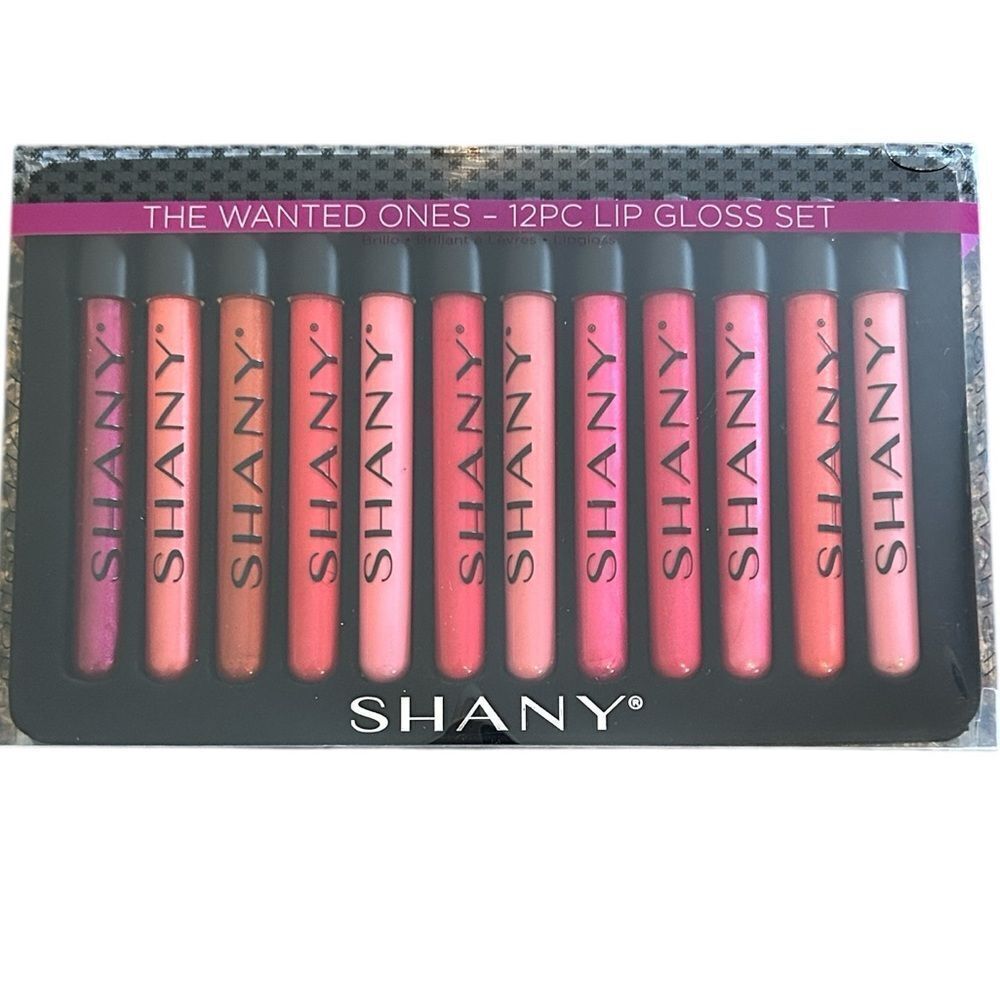 NEW SHANY 12-Piece Lip Gloss Set - Pink and Red Shades
